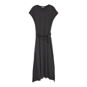 Zara Womens Wrap‎ Gray Maxi Dress Size Medium 100% Cotton